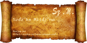 Szőke Miléna névjegykártya
